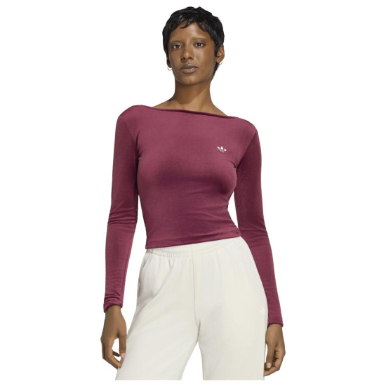 Adidas Γυναικεία μακρυμάνικη μπλούζα Essentials Velour Long-Sleeve Top